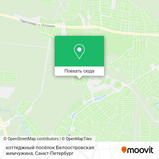 Карта коттеджный посёлок Белоостровская жемчужина