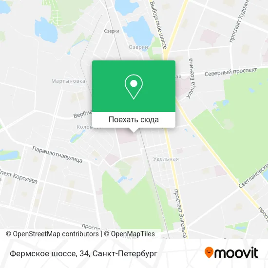 Карта Фермское шоссе, 34