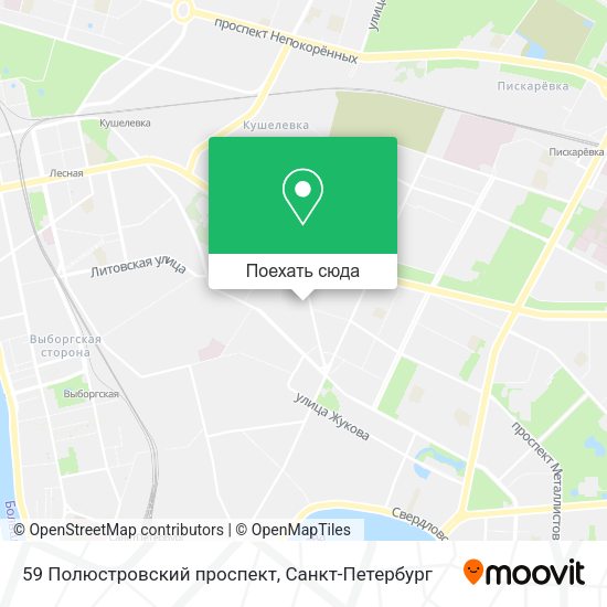 Карта 59 Полюстровский проспект