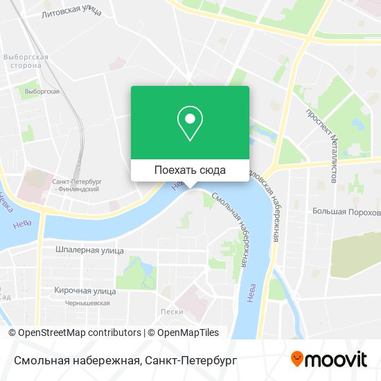 Карта Смольная набережная