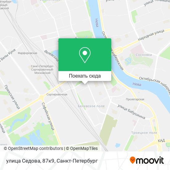 Карта улица Седова, 87к9