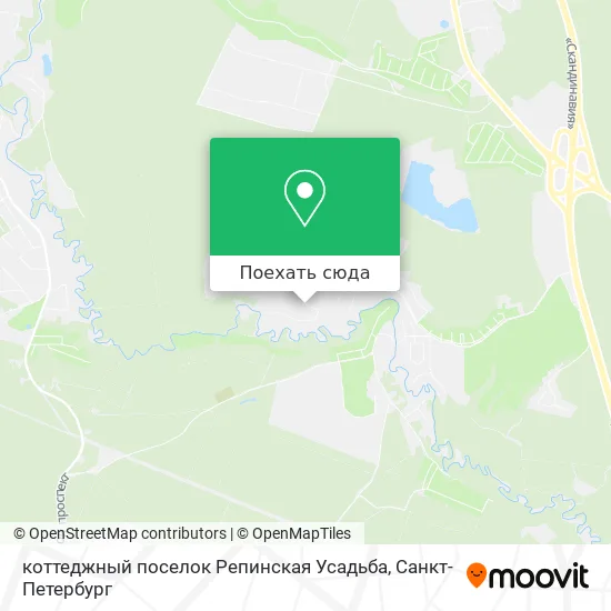 Карта коттеджный поселок Репинская Усадьба