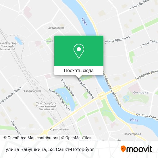 Карта улица Бабушкина, 53