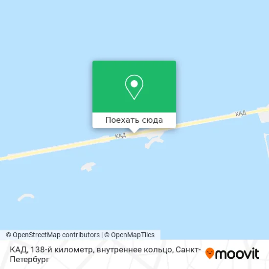 Карта КАД, 138-й километр, внутреннее кольцо