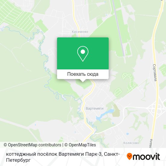 Карта коттеджный посёлок Вартемяги Парк-3