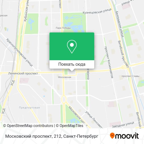 Карта Московский проспект, 212