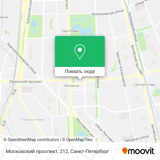 Карта Московский проспект, 212