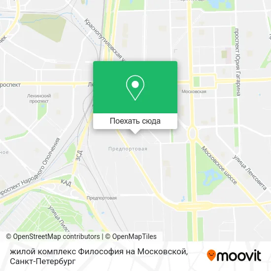 Карта жилой комплекс Философия на Московской