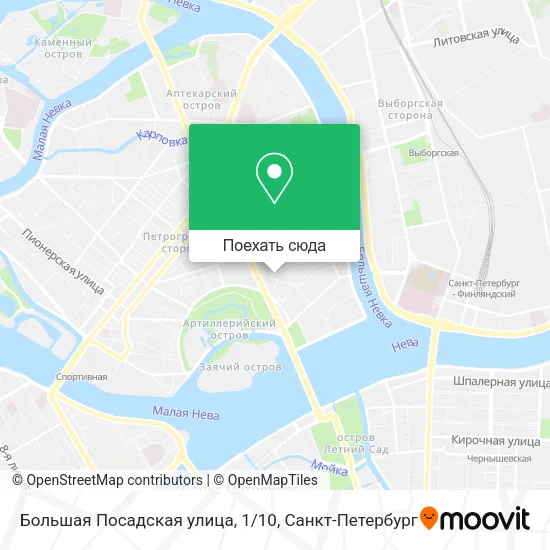 Карта Большая Посадская улица, 1/10