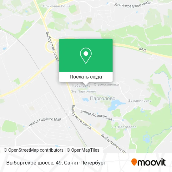 Карта Выборгское шоссе, 49