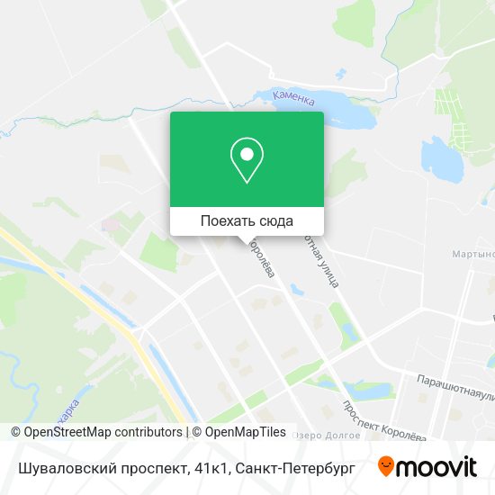 Карта Шуваловский проспект, 41к1