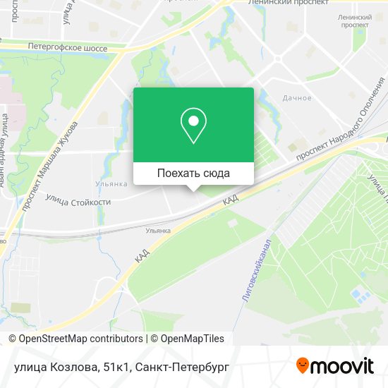 Карта улица Козлова, 51к1