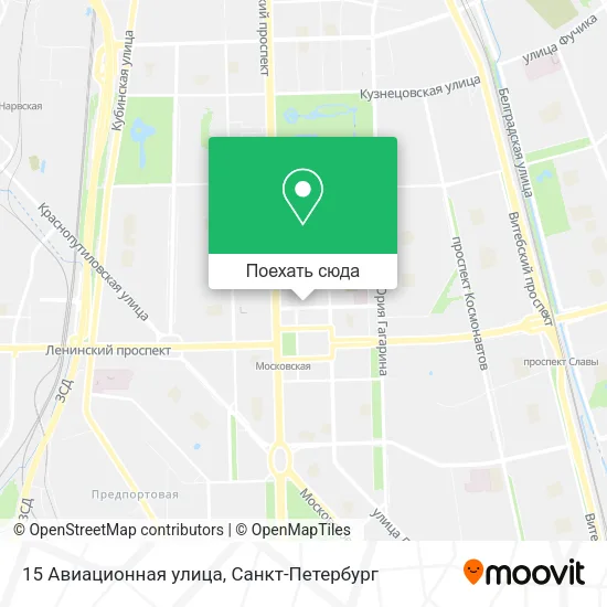 Карта 15 Авиационная улица