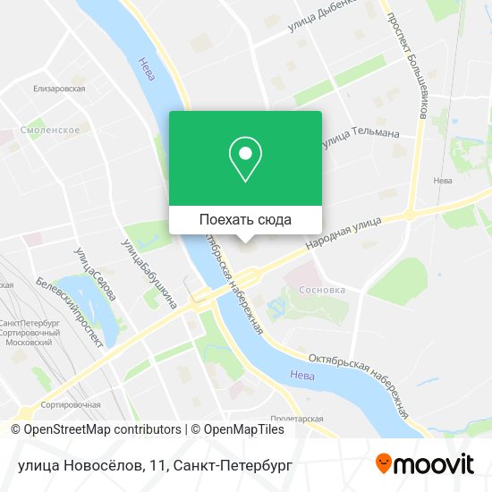 Карта улица Новосёлов, 11