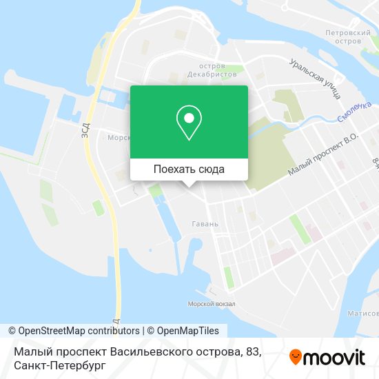Карта Малый проспект Васильевского острова, 83