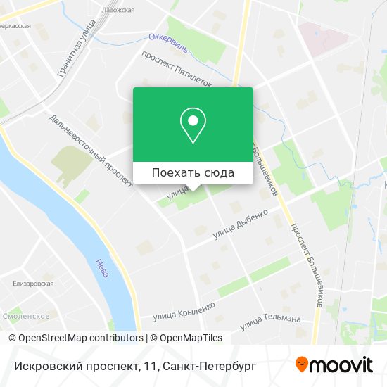 Карта Искровский проспект, 11