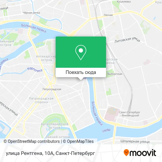 Карта улица Рентгена, 10А