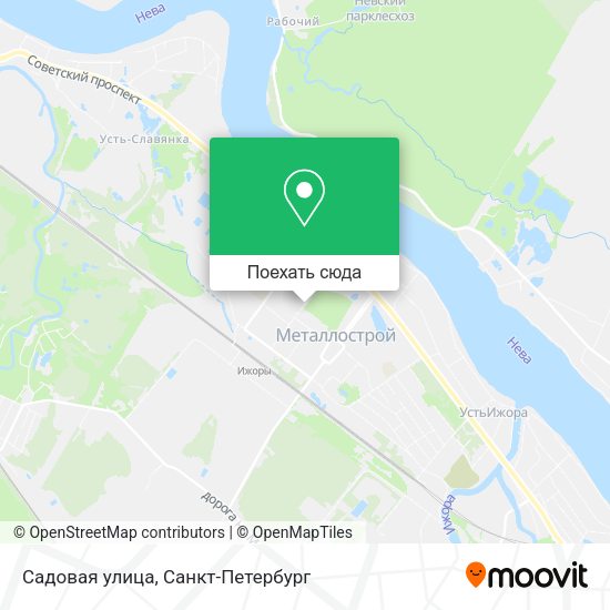 Карта Садовая улица