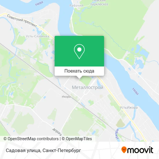 Карта Садовая улица