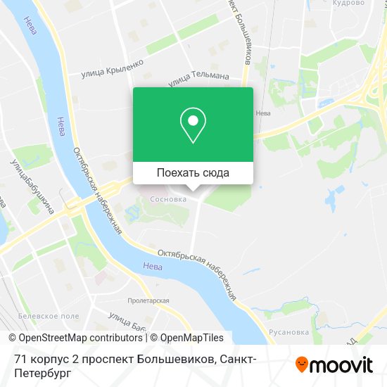 Карта 71 корпус 2 проспект Большевиков