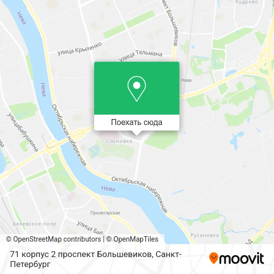 Карта 71 корпус 2 проспект Большевиков