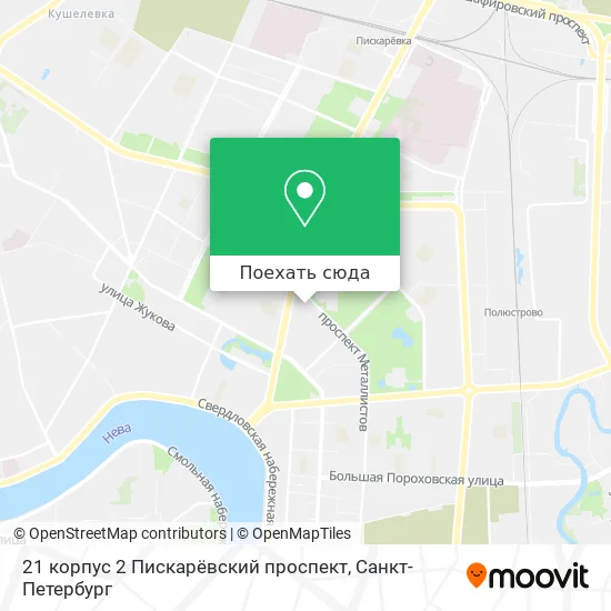 Карта 21 корпус 2 Пискарёвский проспект