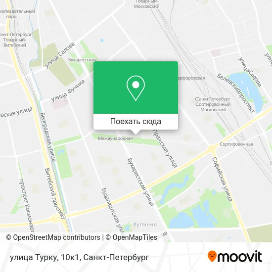 Карта улица Турку, 10к1