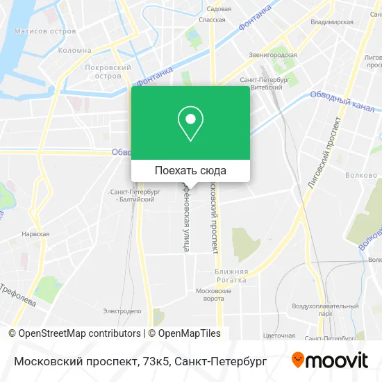 Карта Московский проспект, 73к5