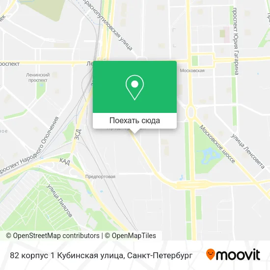 Карта 82 корпус 1 Кубинская улица