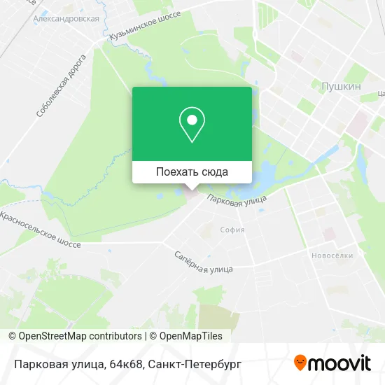 Карта Парковая улица, 64к68