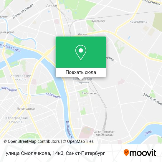 Карта улица Смолячкова, 14к3
