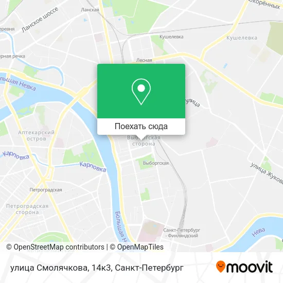 Карта улица Смолячкова, 14к3