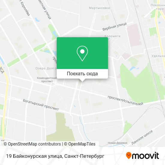 Карта 19 Байконурская улица