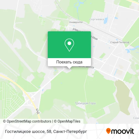 Карта Гостилицкое шоссе, 58
