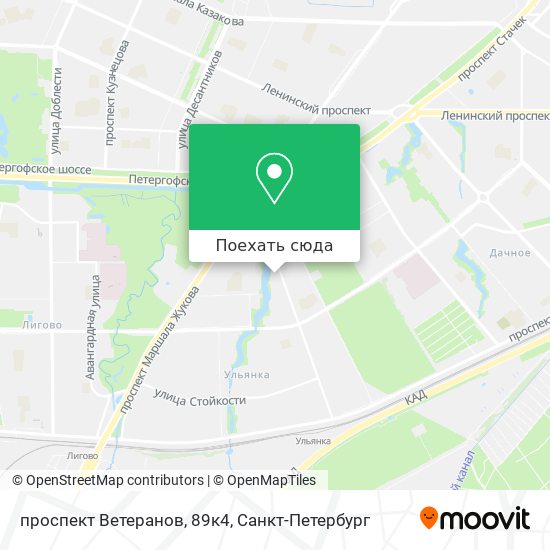 Карта проспект Ветеранов, 89к4