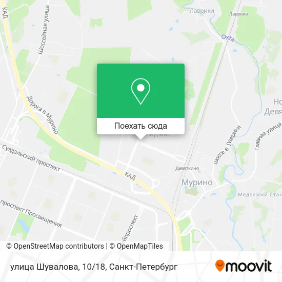 Карта улица Шувалова, 10/18
