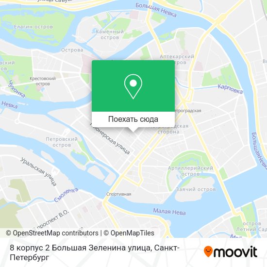Карта 8 корпус 2 Большая Зеленина улица