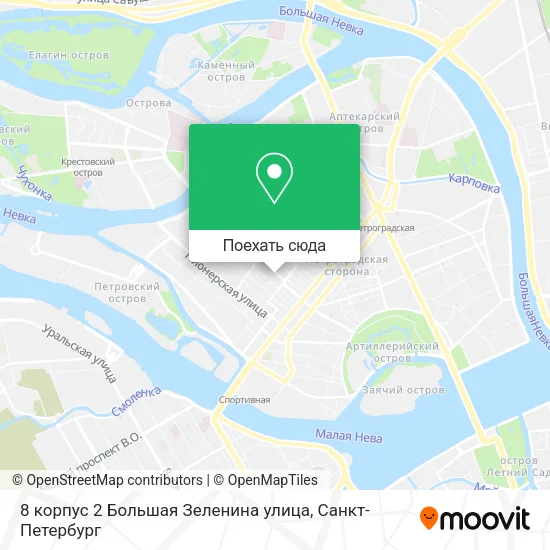 Карта 8 корпус 2 Большая Зеленина улица