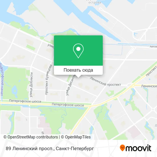 Карта 89 Ленинский просп.