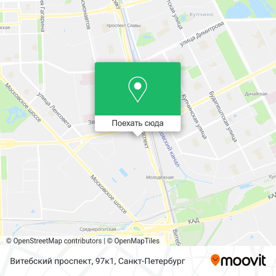 Карта Витебский проспект, 97к1