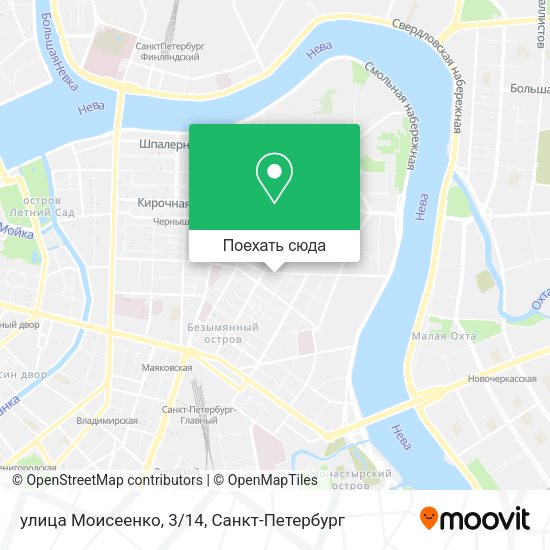 Карта улица Моисеенко, 3/14