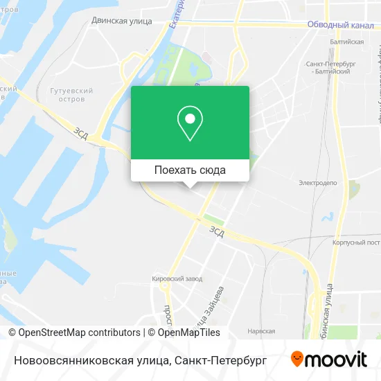 Карта Новоовсянниковская улица
