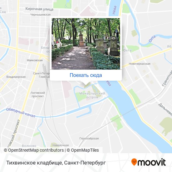 Карта Тихвинское кладбище