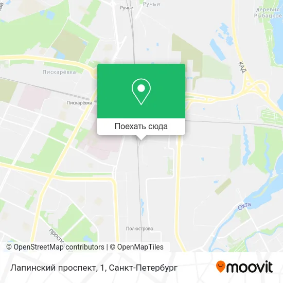 Карта Лапинский проспект, 1