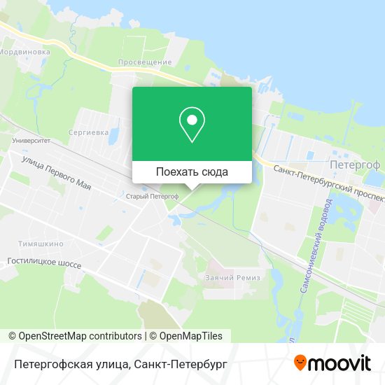 Карта Петергофская улица