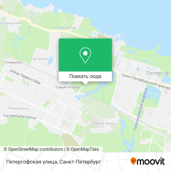 Карта Петергофская улица