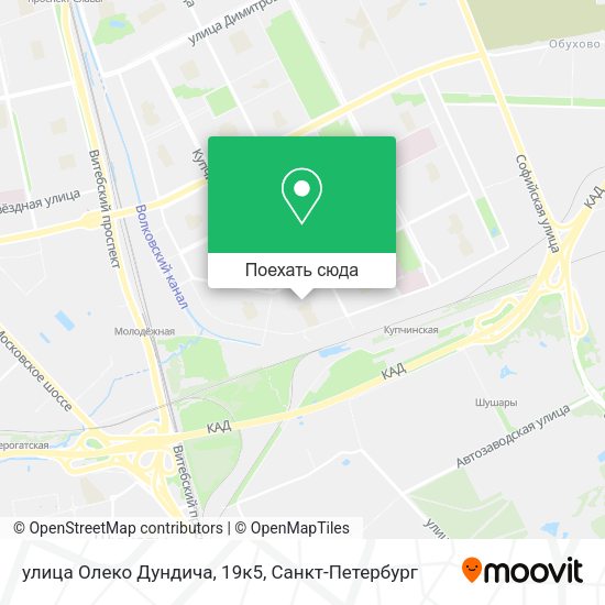 Карта улица Олеко Дундича, 19к5