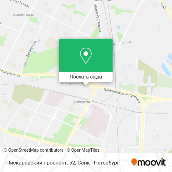Карта Пискарёвский проспект, 52