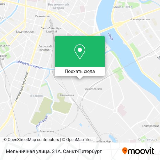 Карта Мельничная улица, 21А