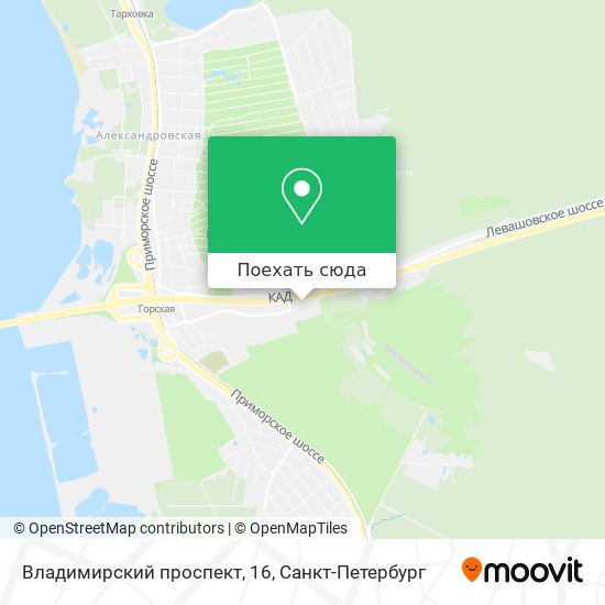 Карта Владимирский проспект, 16